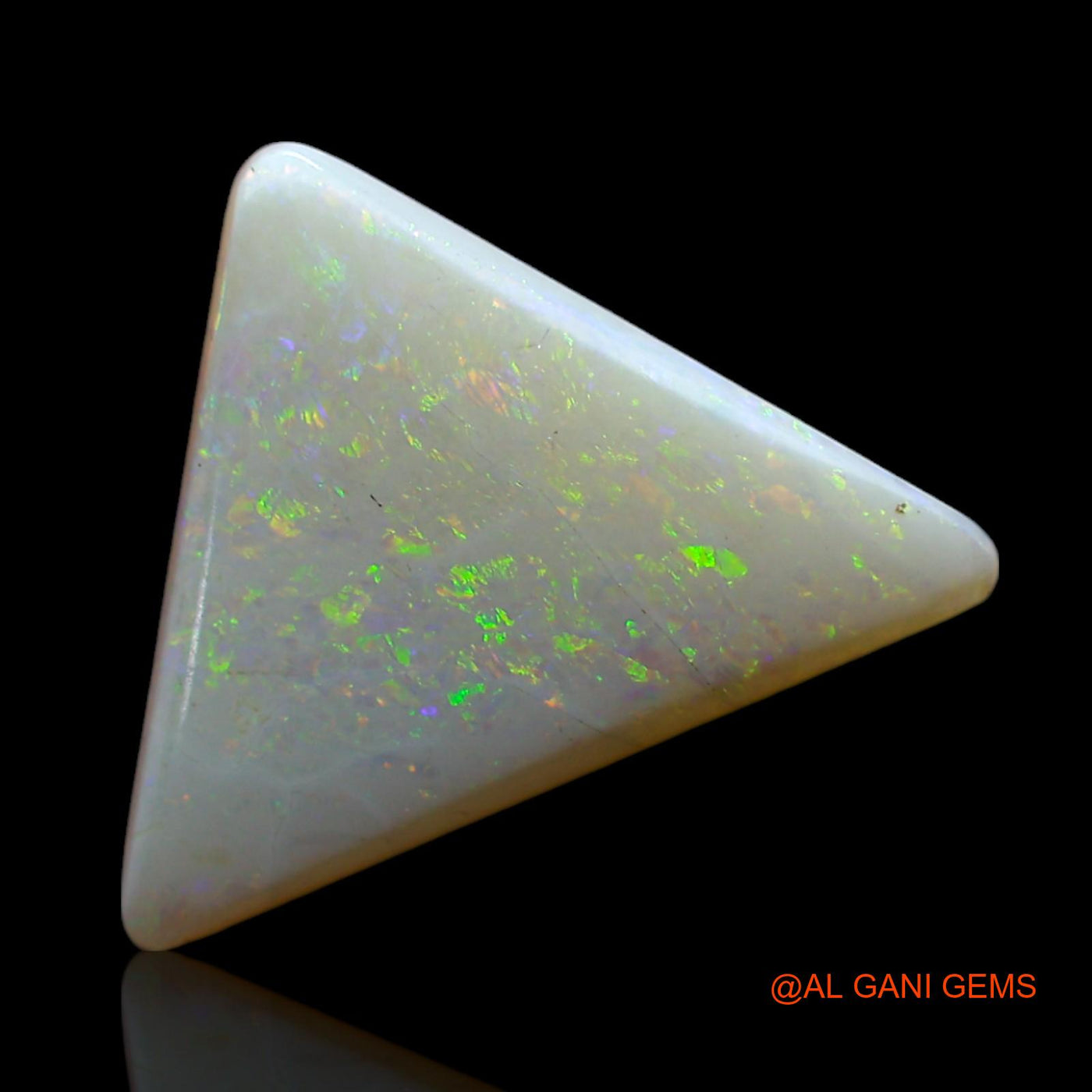 Natural Untreated Fire Opal Loose Gemstone Trillion Cabochon From Australia 2.00 Cts 14x10x3 mm AF-244