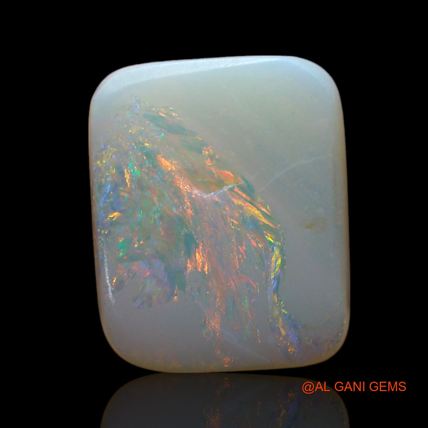 2.00 Cts Natural Australian Fire Opal Loose Gemstone Square Cabochon 12x10x2 mm AF-247
