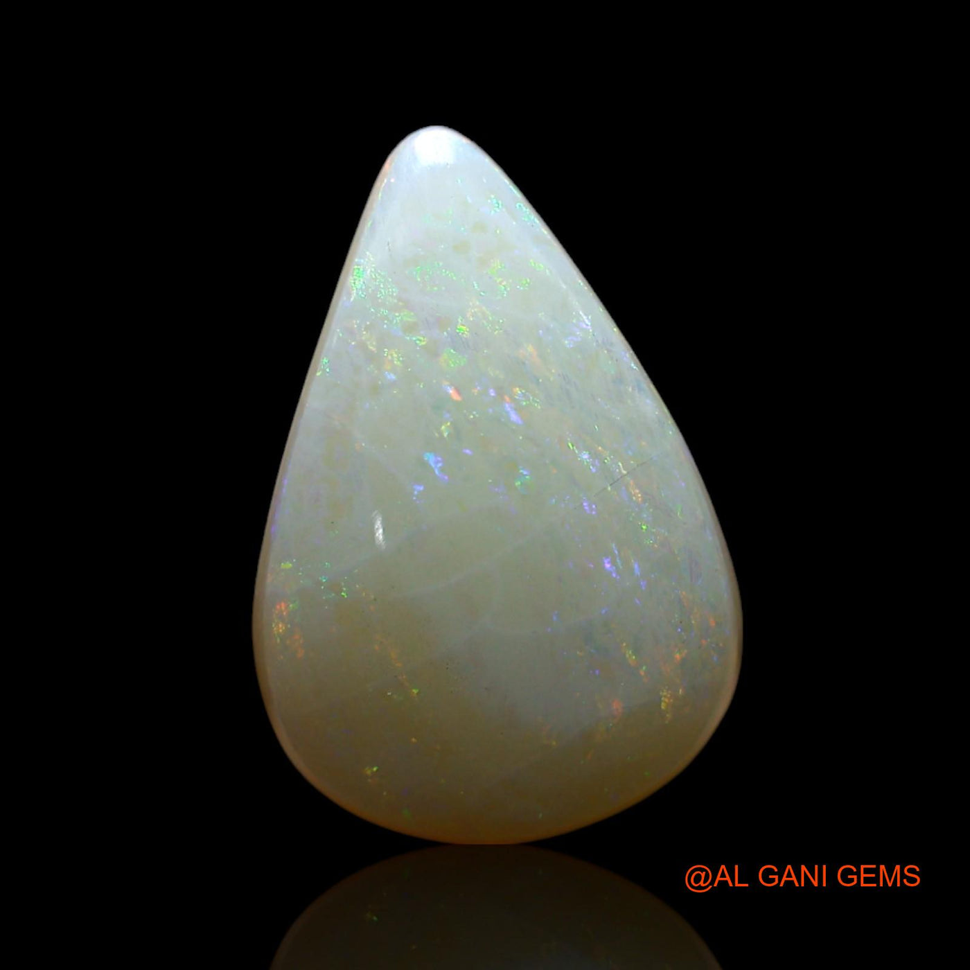 3.00 Cts Natural Australian Fire Opal Loose Gemstone Pear Cabochon 14x10x4 mm AF-248