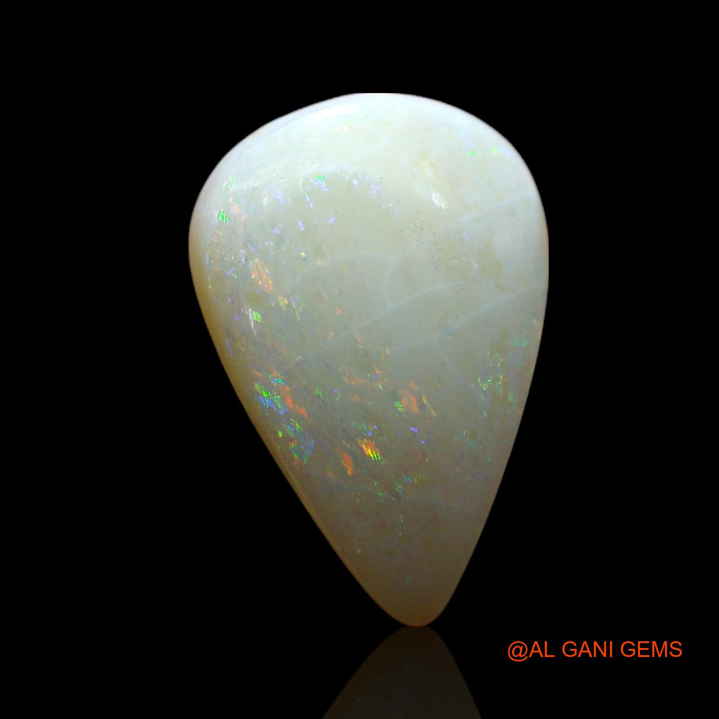 3.00 Cts Natural Australian Fire Opal Loose Gemstone Pear Cabochon 14x10x4 mm AF-248