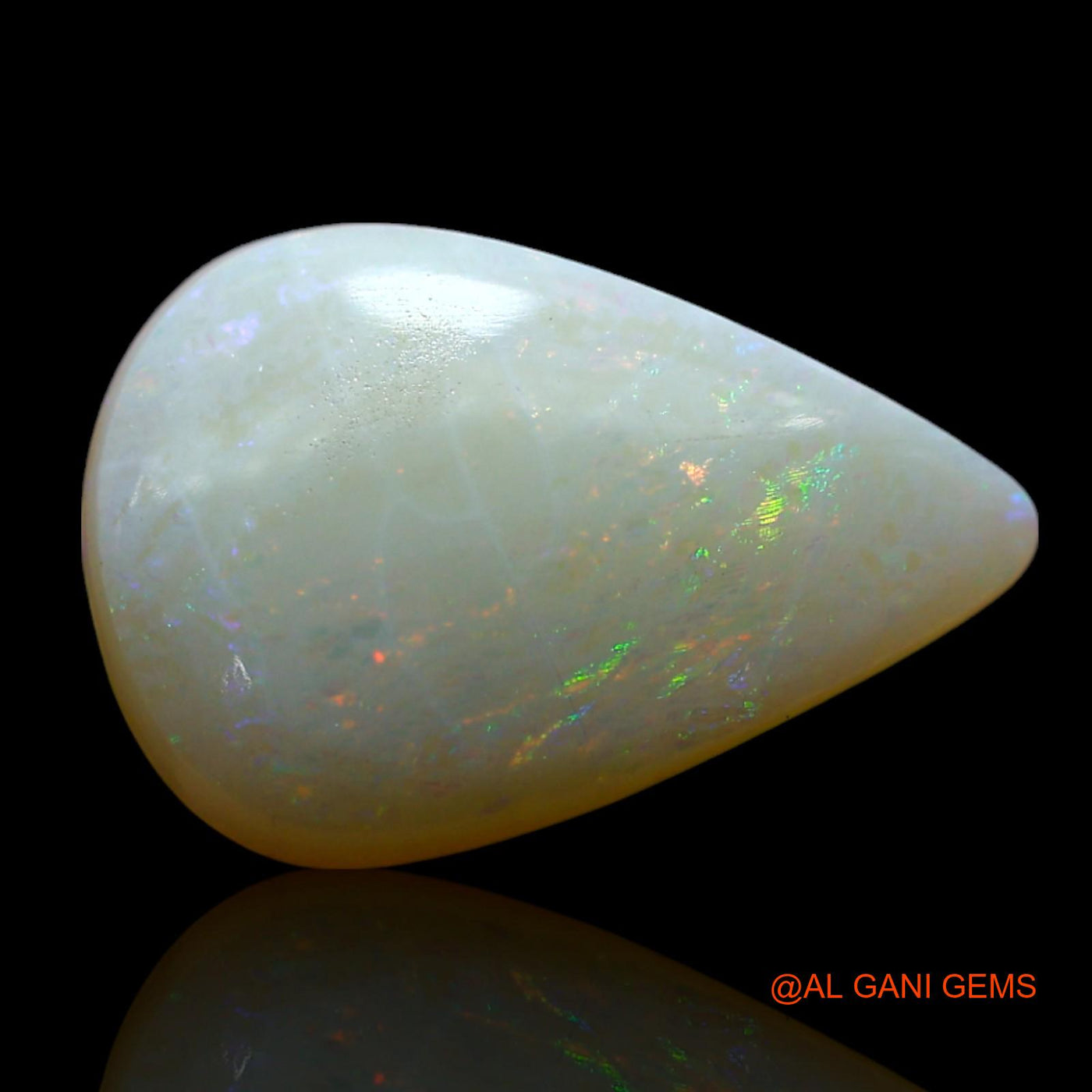 3.00 Cts Natural Australian Fire Opal Loose Gemstone Pear Cabochon 14x10x4 mm AF-248