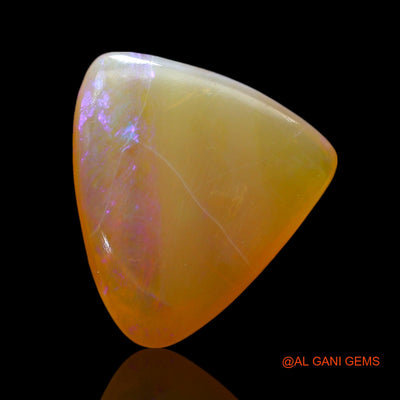 Natural Fire Opal Gemstone 4.00 Cts Loose Trillion Cabochon From Australia 11x12x4 mm AF-252