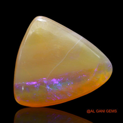 Natural Fire Opal Gemstone 4.00 Cts Loose Trillion Cabochon From Australia 11x12x4 mm AF-252