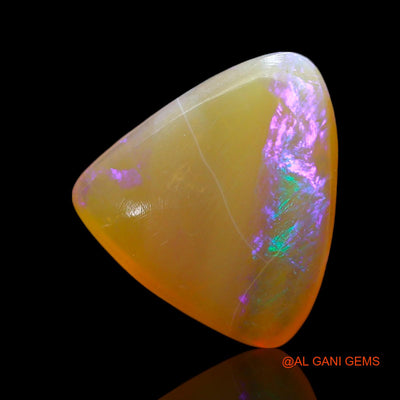 Natural Fire Opal Gemstone 4.00 Cts Loose Trillion Cabochon From Australia 11x12x4 mm AF-252