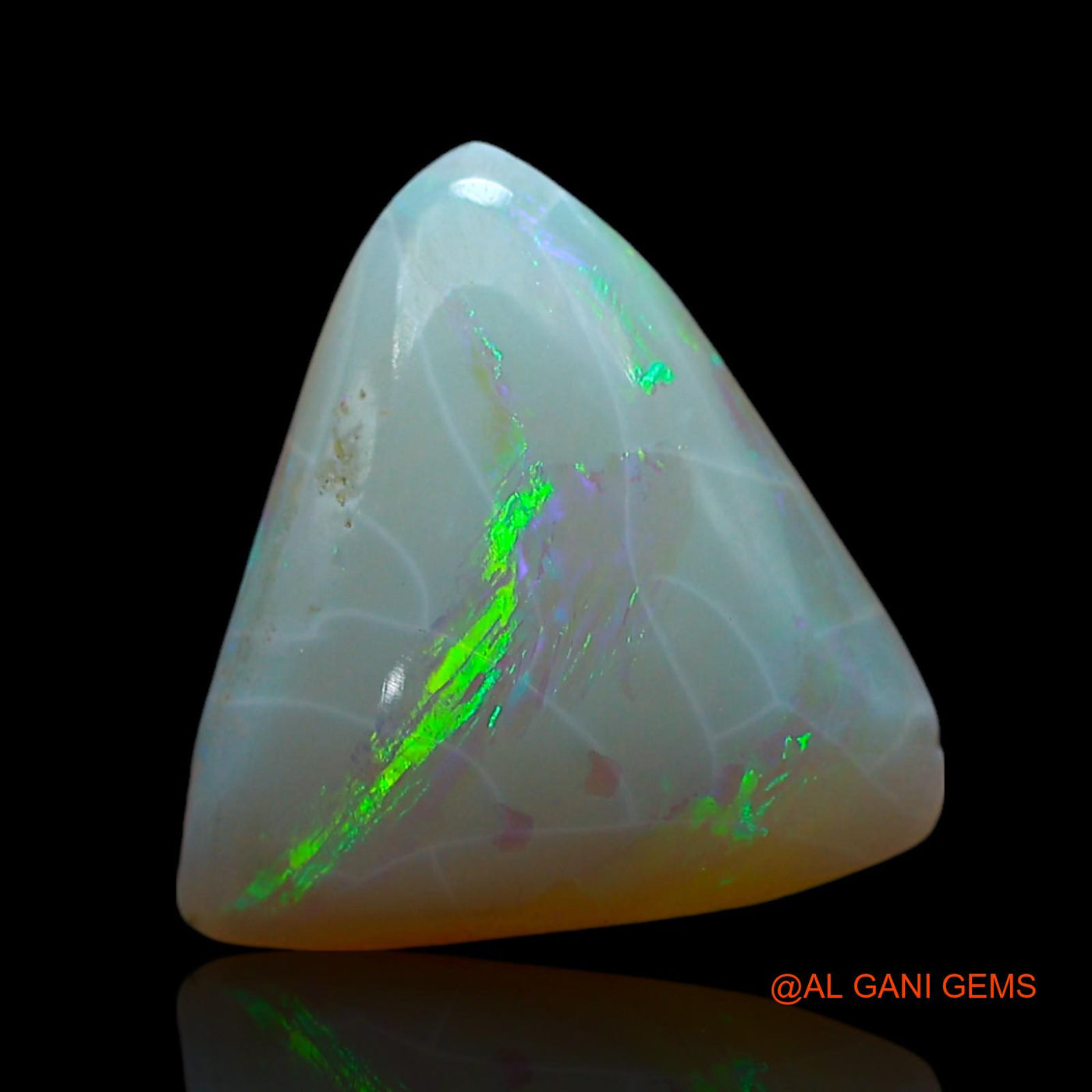 2.00 Cts Natural Australian Fire Opal Loose Gemstone Trillion Cabochon 12x11x3 mm AF-254
