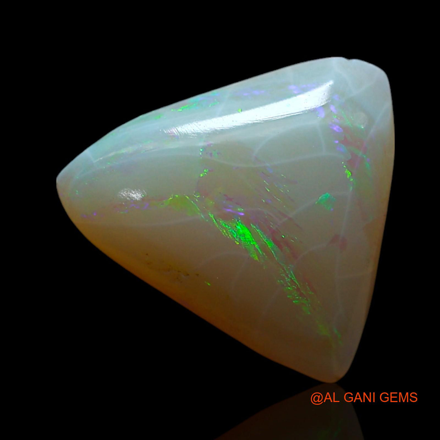 2.00 Cts Natural Australian Fire Opal Loose Gemstone Trillion Cabochon 12x11x3 mm AF-254