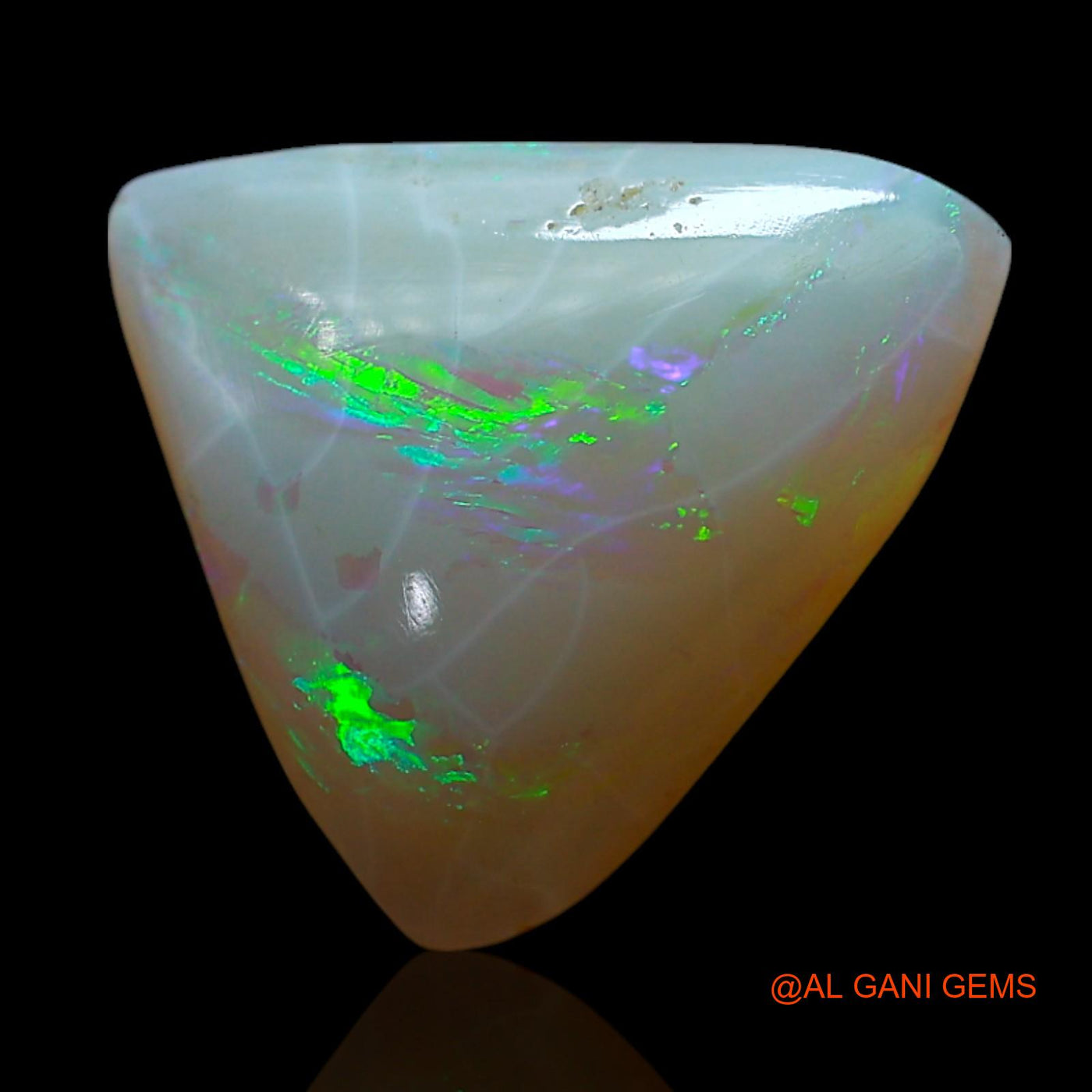 2.00 Cts Natural Australian Fire Opal Loose Gemstone Trillion Cabochon 12x11x3 mm AF-254