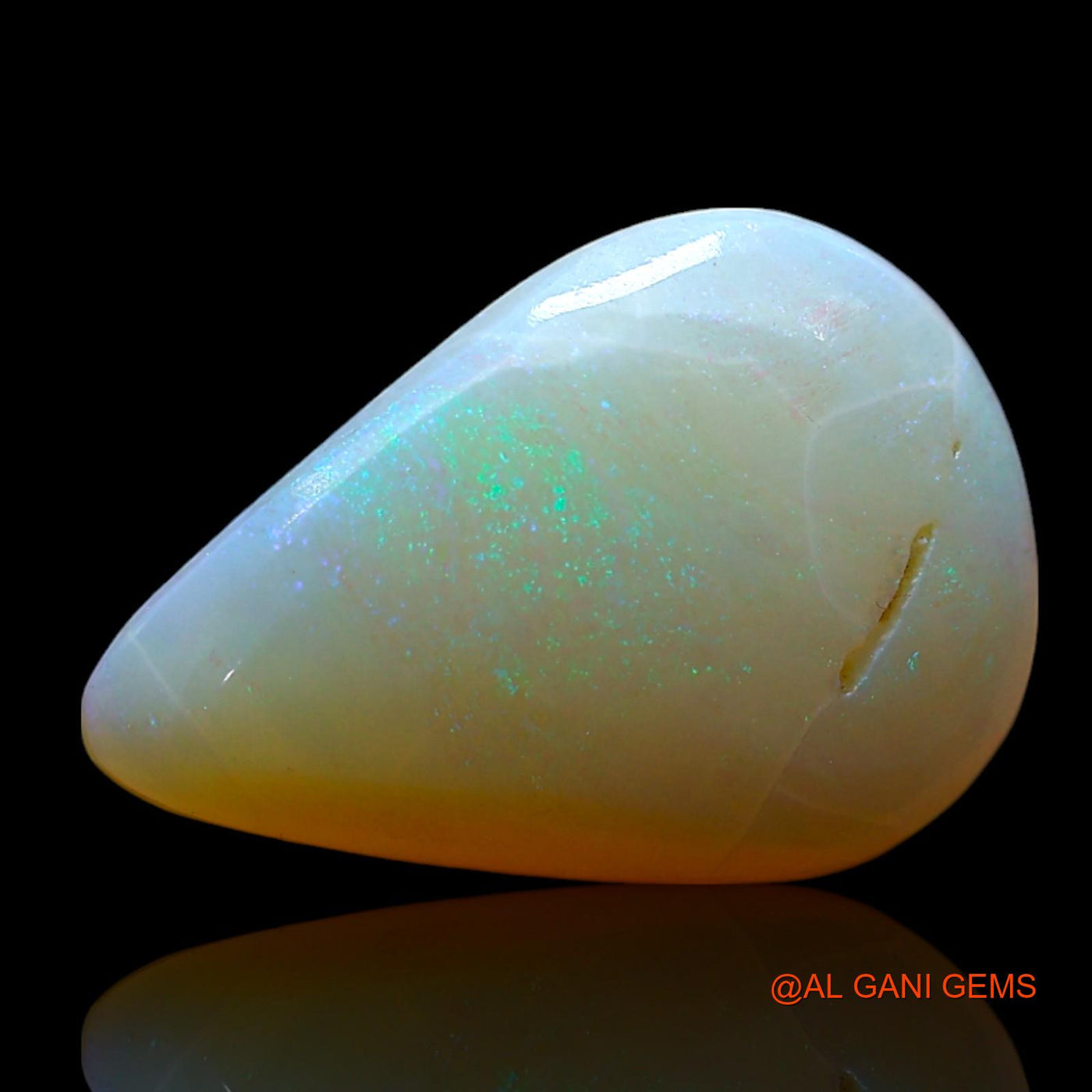 3.00 Cts Natural Australian Fire Opal Pear Cabochon Loose Gemstone For Jewelry 14x10x4 mm AF-257