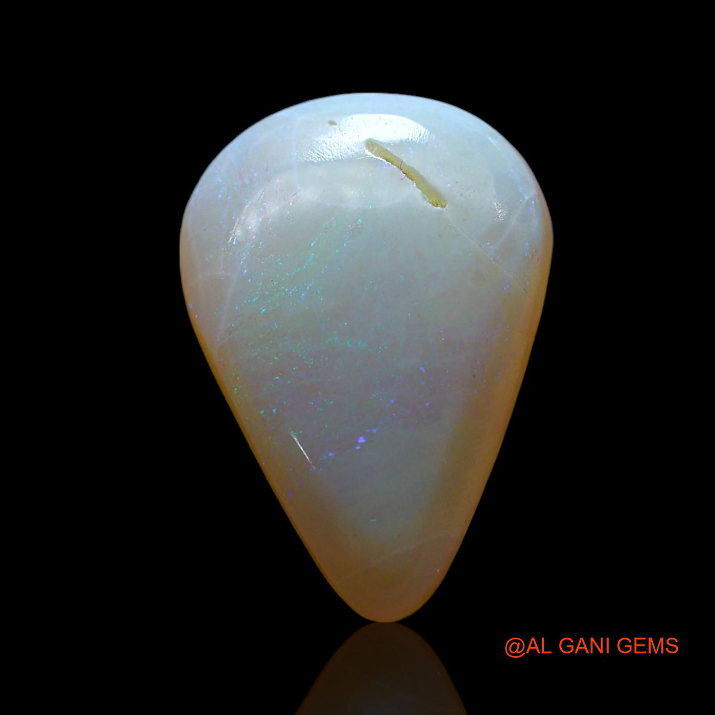 3.00 Cts Natural Australian Fire Opal Pear Cabochon Loose Gemstone For Jewelry 14x10x4 mm AF-257