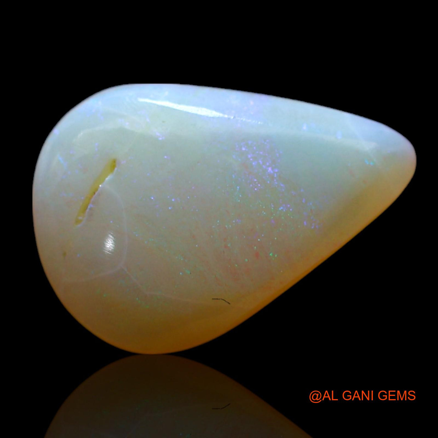 3.00 Cts Natural Australian Fire Opal Pear Cabochon Loose Gemstone For Jewelry 14x10x4 mm AF-257