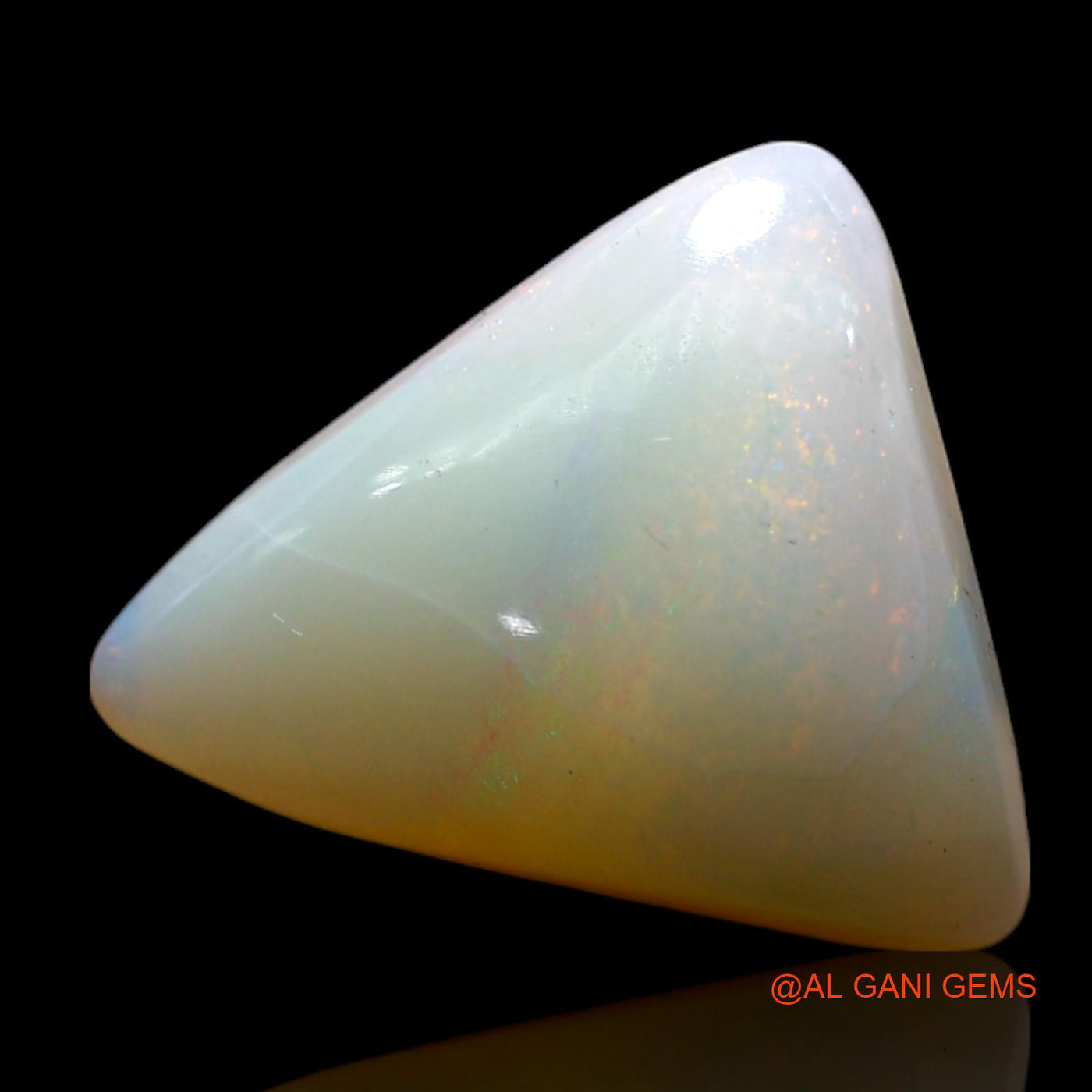 3.00 Cts Natural Australian Fire Opal Loose Gemstone Trillion Cabochon 13x10x5 mm AF-258