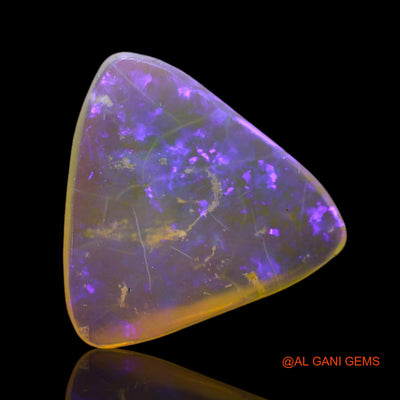 Natural Untreated Fire Opal Loose Gemstone Trillion Cabochon From Australia 2.00 Cts 13x11x2 mm AF-259