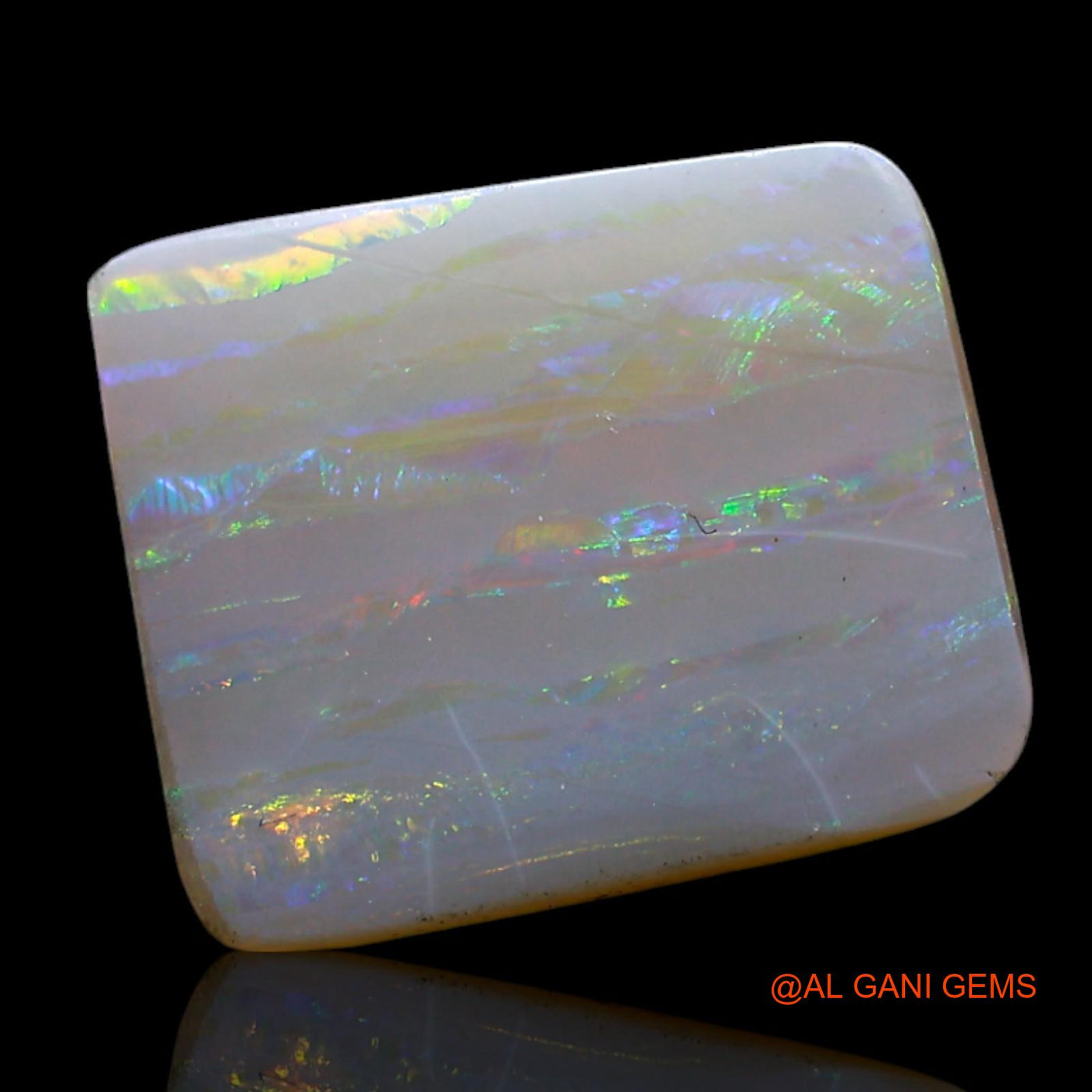 2.00 Cts Natural Australian Fire Opal Loose Gemstone Square Cabochon 12x9x2 mm AF-263