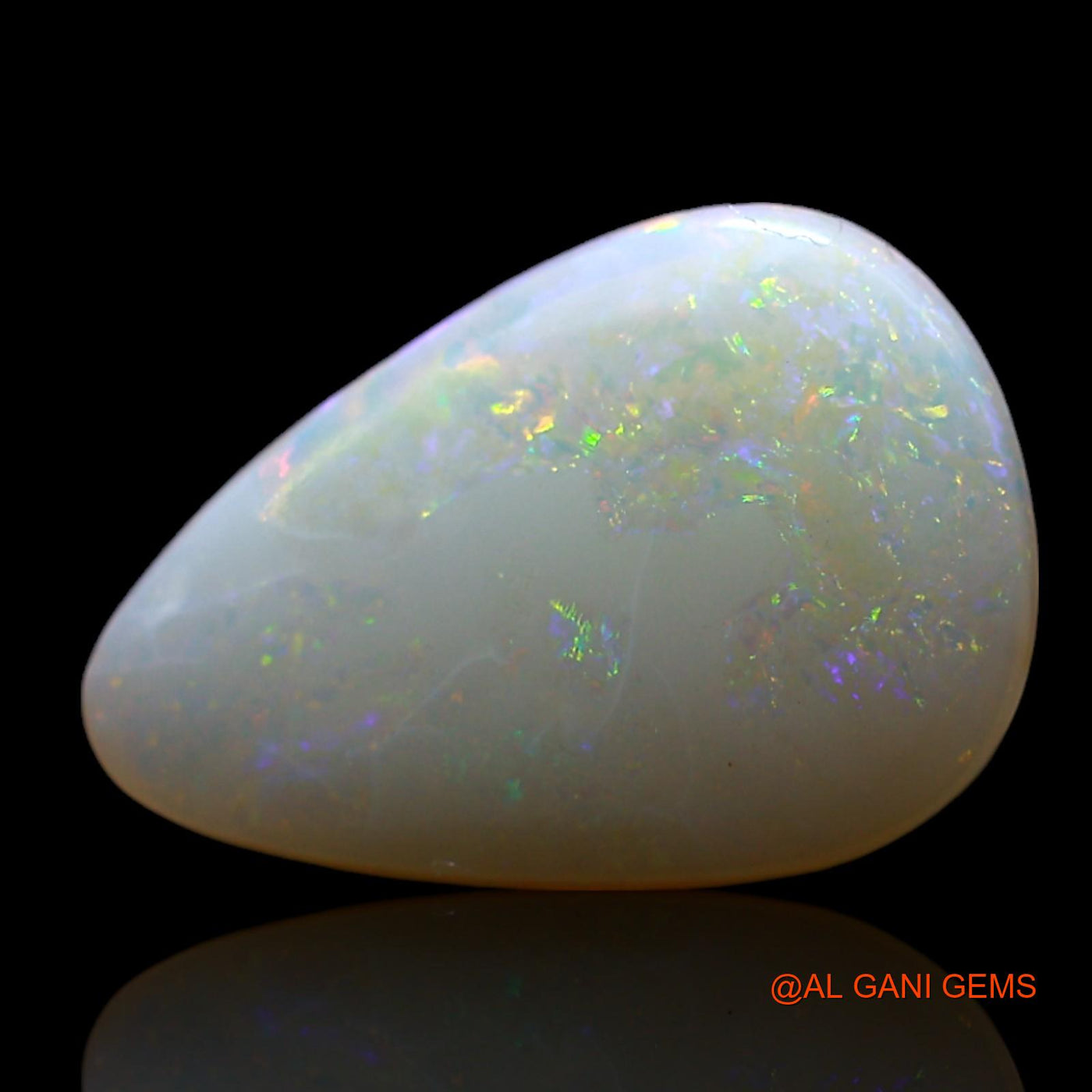 2.00 Cts Natural Australian Fire Opal Loose Gemstone Pear Cabochon 13x9x3 mm AF-268