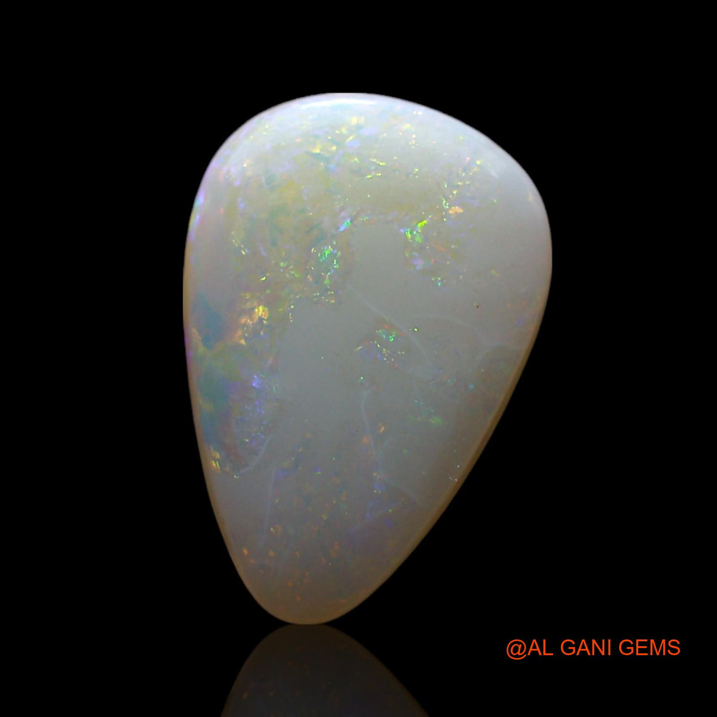 2.00 Cts Natural Australian Fire Opal Loose Gemstone Pear Cabochon 13x9x3 mm AF-268