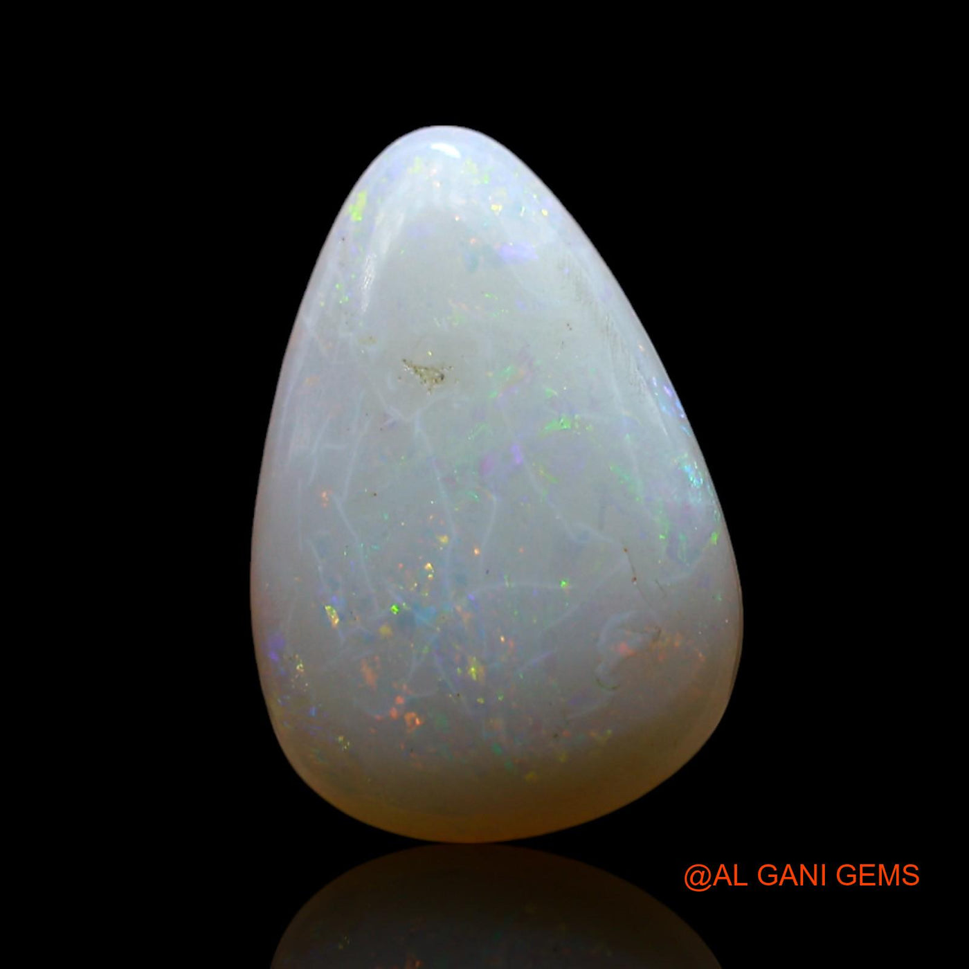 2.00 Cts Natural Australian Fire Opal Loose Gemstone Pear Cabochon 13x9x3 mm AF-268