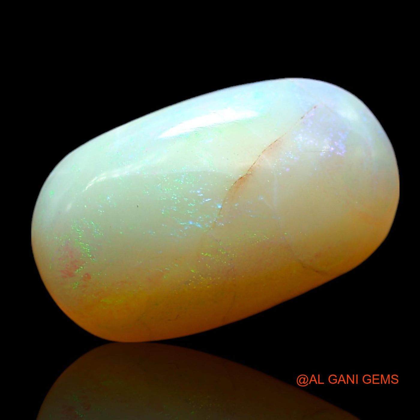 3.00 Cts Natural Australian Fire Opal Loose Gemstone Oval Cabochon 13x8x4 mm AF-269