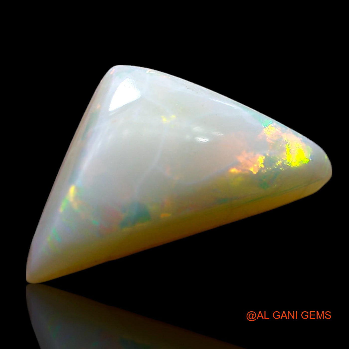 3.00 Cts Natural Australian Fire Opal Loose Gemstone Trillion Cabochon 14x8x5 mm AF-271
