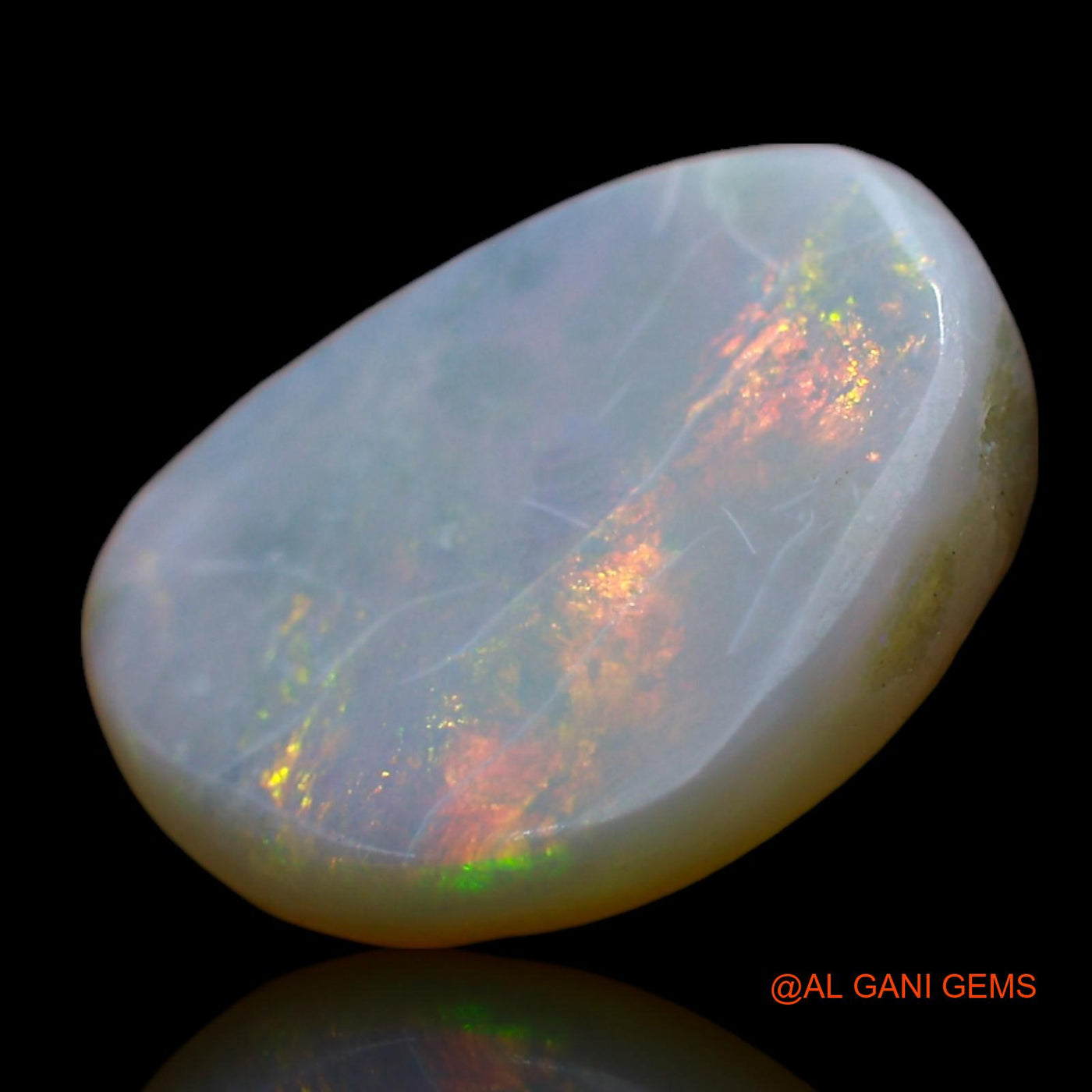 3.00 Cts Natural Australian Fire Opal Loose Gemstone Fancy Cabochon 13x10x3 mm AF-272