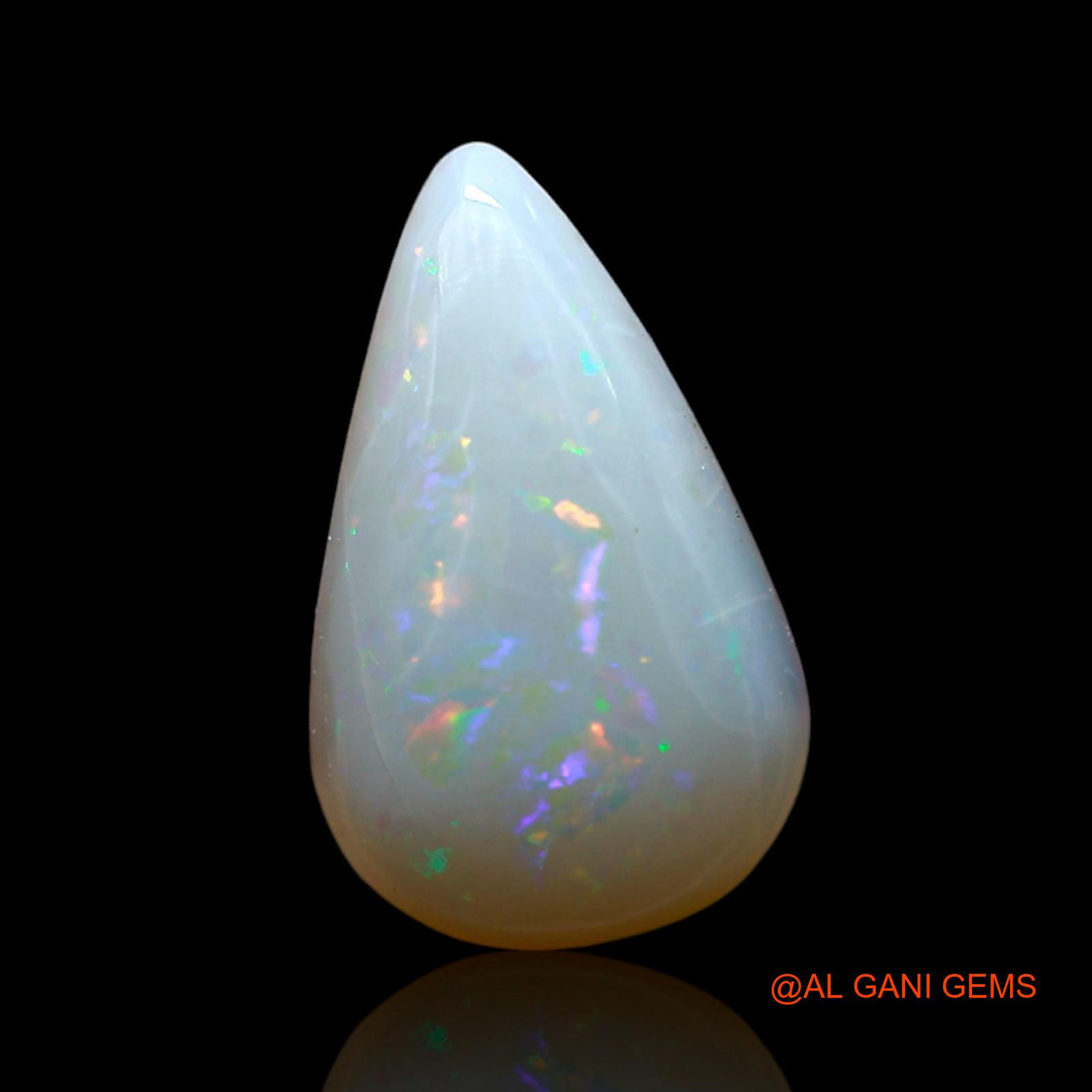 2.00 Cts Unheated Australian Fire Opal Loose Gemstone Pear Cabochon Natural 13x8x9 mm AF-277