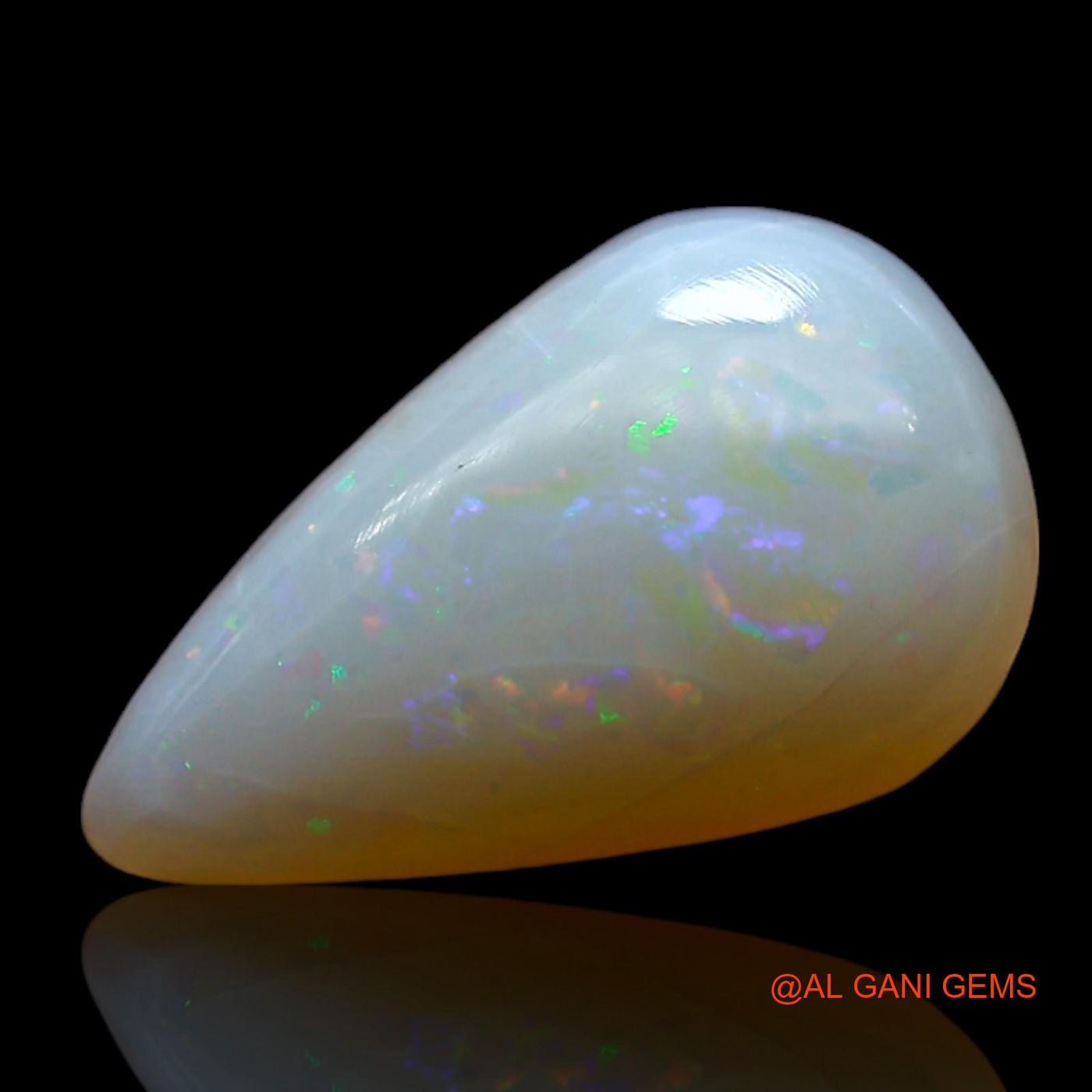 2.00 Cts Unheated Australian Fire Opal Loose Gemstone Pear Cabochon Natural 13x8x9 mm AF-277