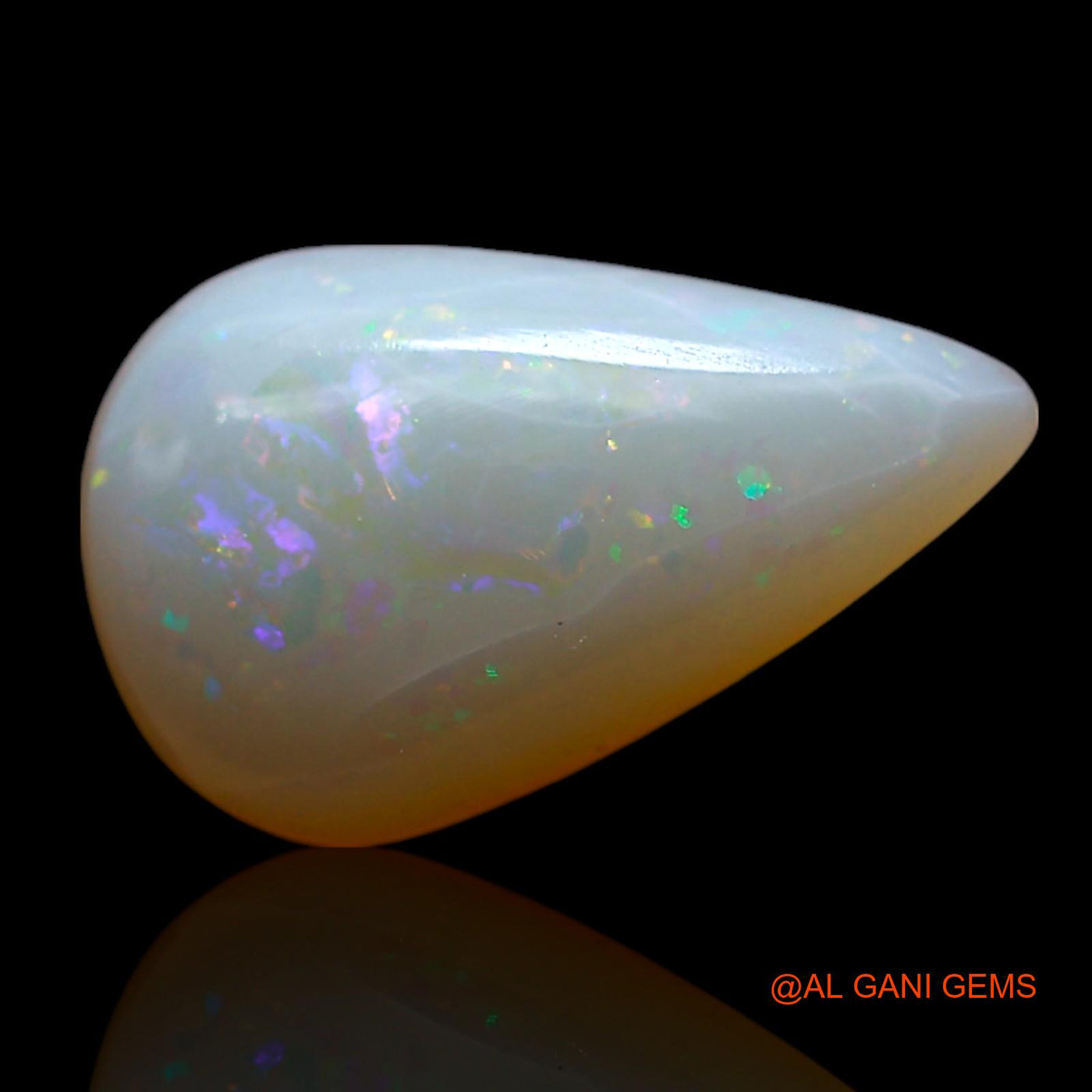 2.00 Cts Unheated Australian Fire Opal Loose Gemstone Pear Cabochon Natural 13x8x9 mm AF-277