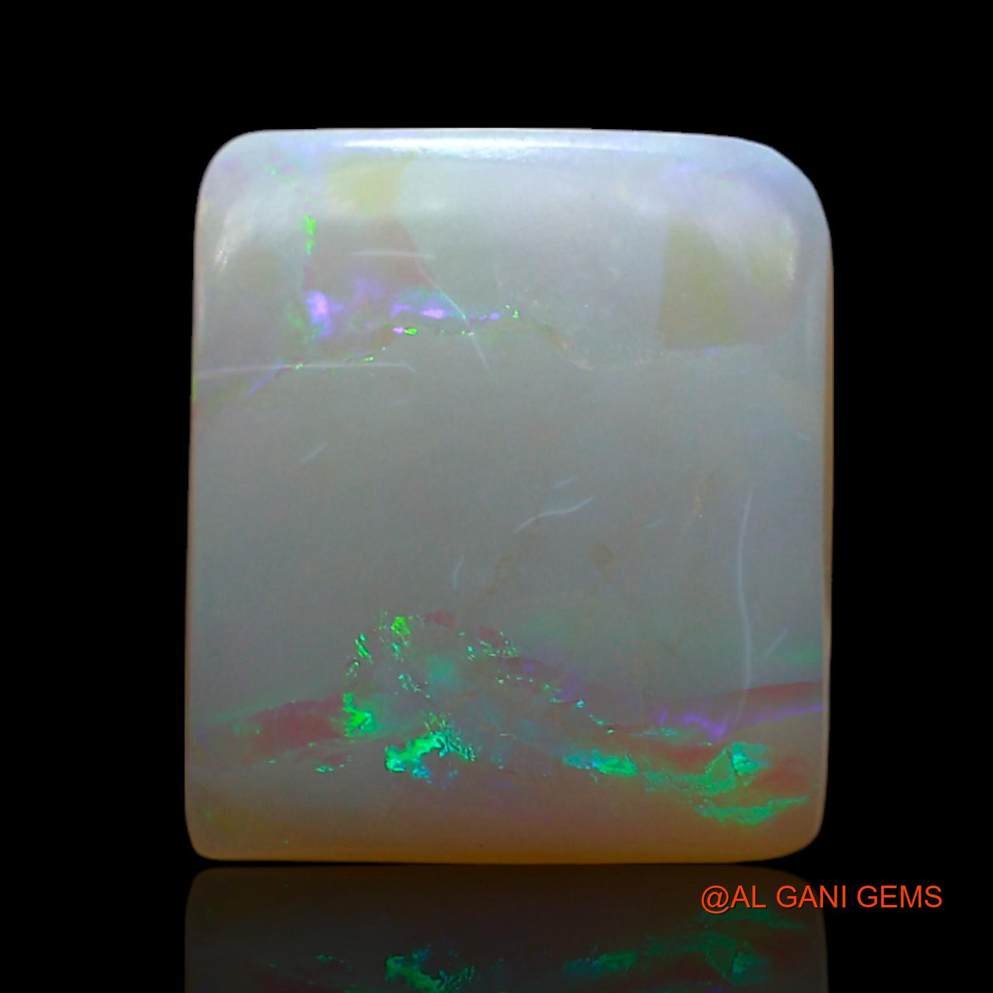 Natural Fire Opal Gemstone 2.00 Cts Loose Square Cabochon From Australia 11x9x2 mm AF-279