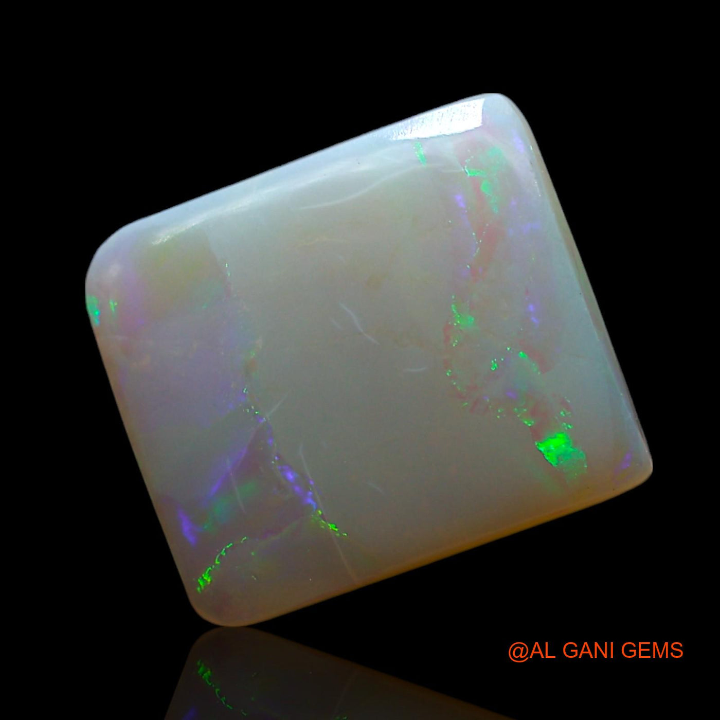 Natural Fire Opal Gemstone 2.00 Cts Loose Square Cabochon From Australia 11x9x2 mm AF-279