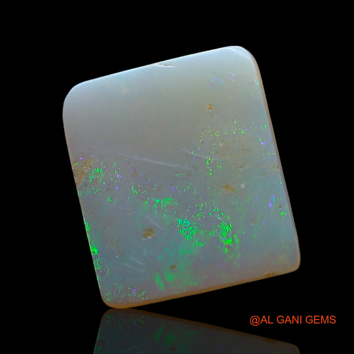 Natural Fire Opal Gemstone 2.00 Cts Loose Square Cabochon From Australia 11x9x2 mm AF-279