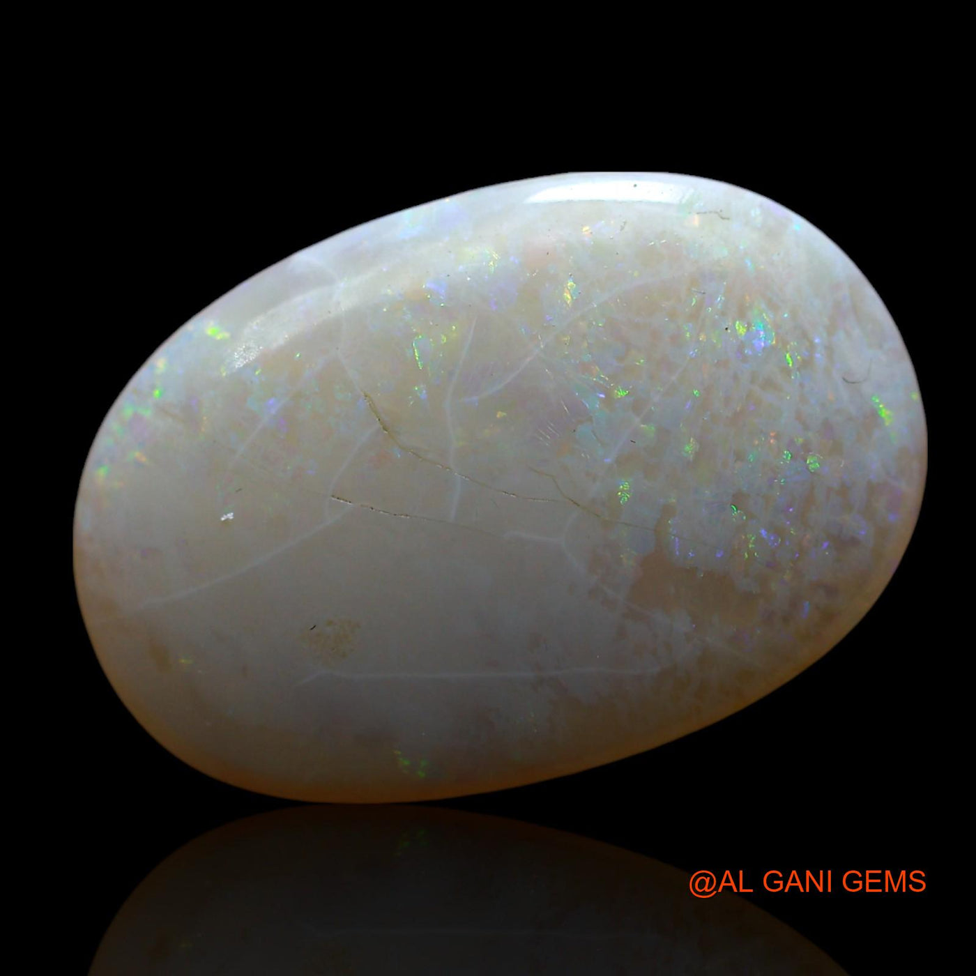 Natural Fire Opal Gemstone 7.00 Cts Loose Oval Cabochon From Australia 20x13x4 mm AF-27