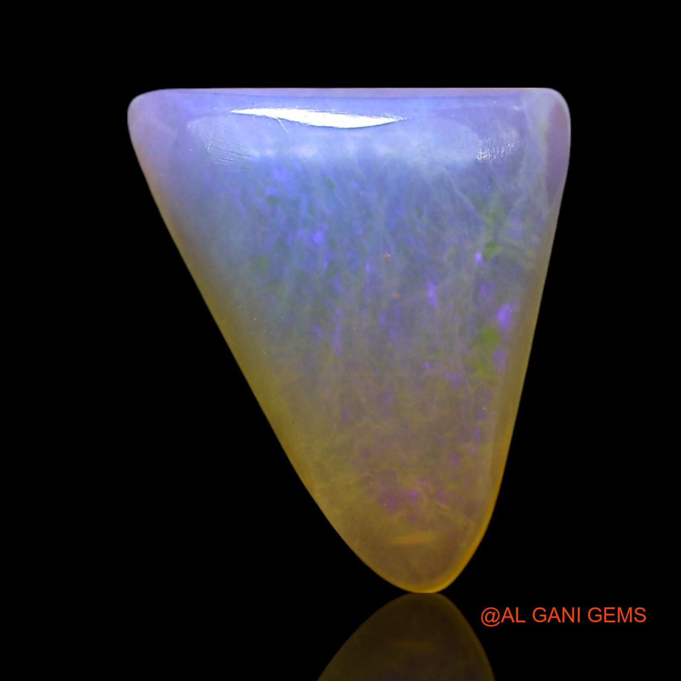 2.00 Cts Natural Australian Fire Opal Trillion Cabochon Loose Gemstone For Jewelry 11x9x4 mm AF-281