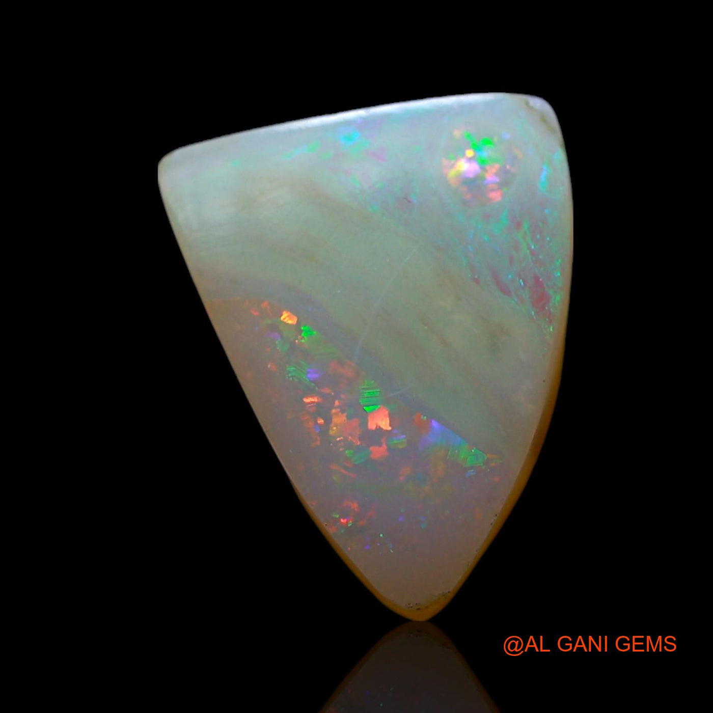 3.00 Cts Natural Australian Fire Opal Loose Gemstone Trillion Cabochon 11x9x4 mm AF-282