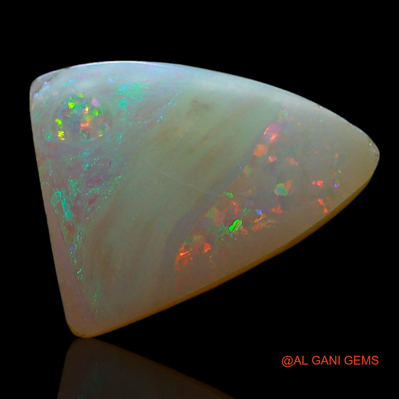 3.00 Cts Natural Australian Fire Opal Loose Gemstone Trillion Cabochon 11x9x4 mm AF-282