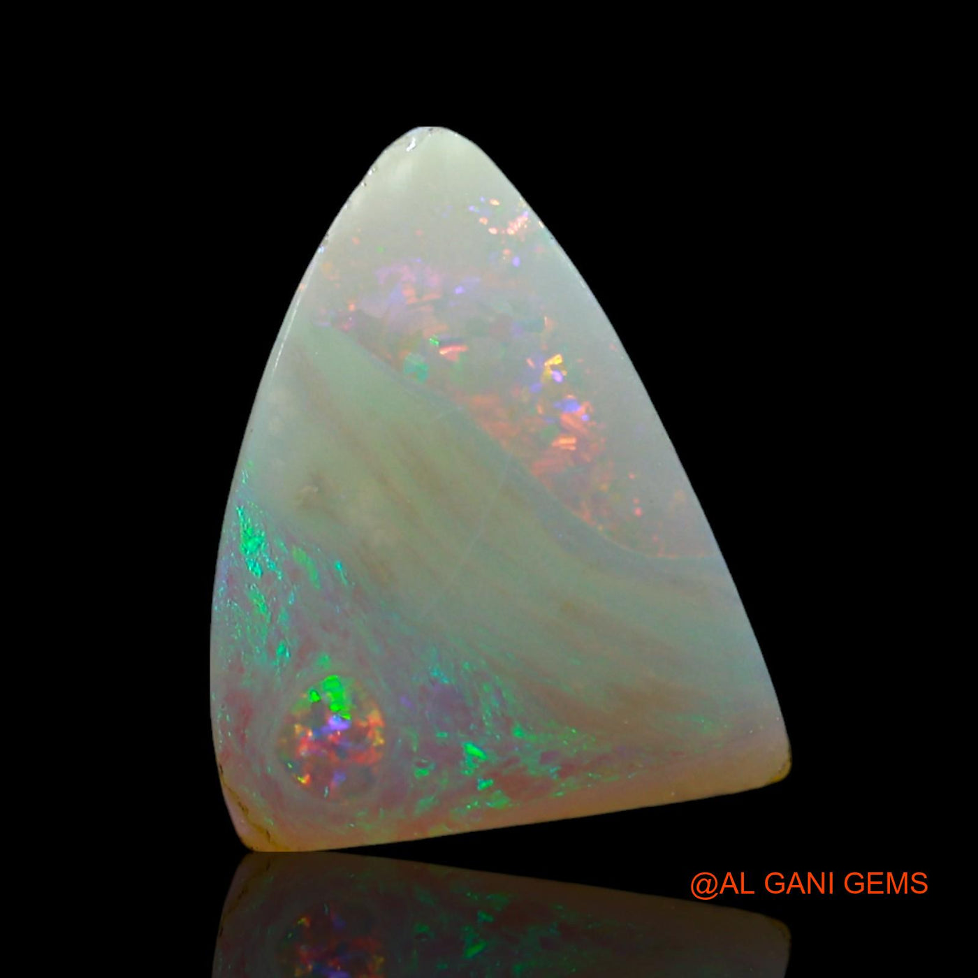 3.00 Cts Natural Australian Fire Opal Loose Gemstone Trillion Cabochon 11x9x4 mm AF-282