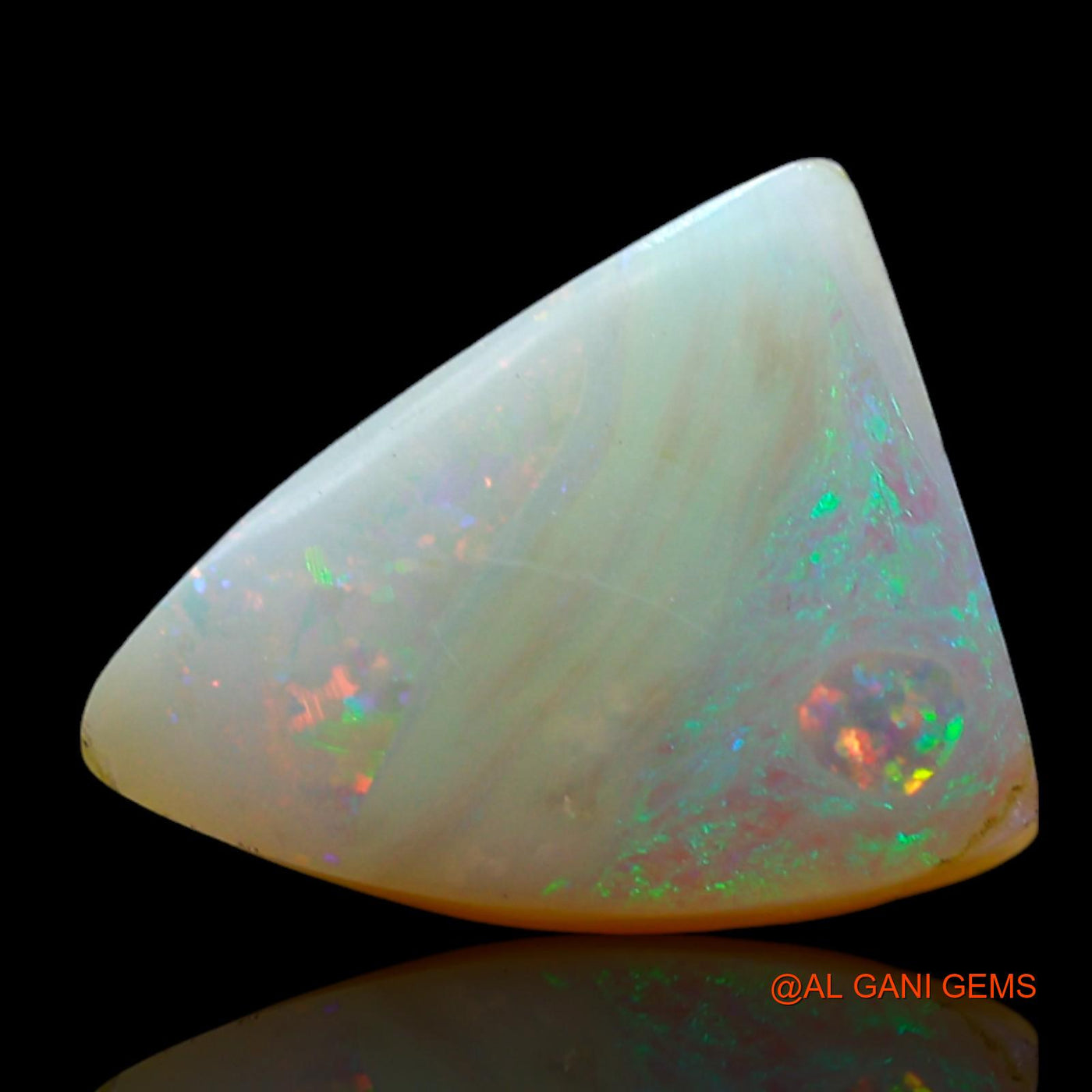 3.00 Cts Natural Australian Fire Opal Loose Gemstone Trillion Cabochon 11x9x4 mm AF-282