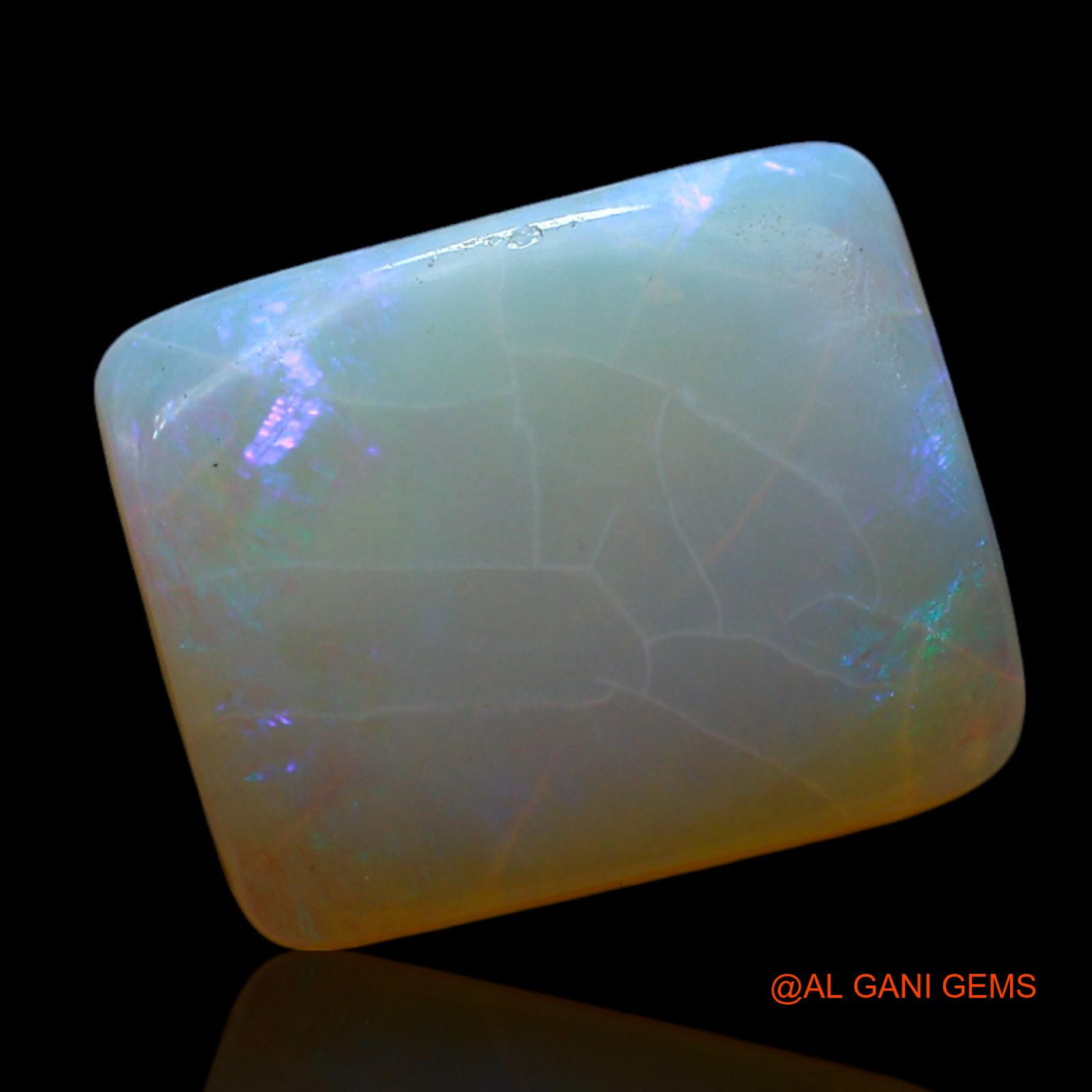 Natural Fire Opal Gemstone 3.00 Cts Loose Square Cabochon From Australia 11x9x3 mm AF-284