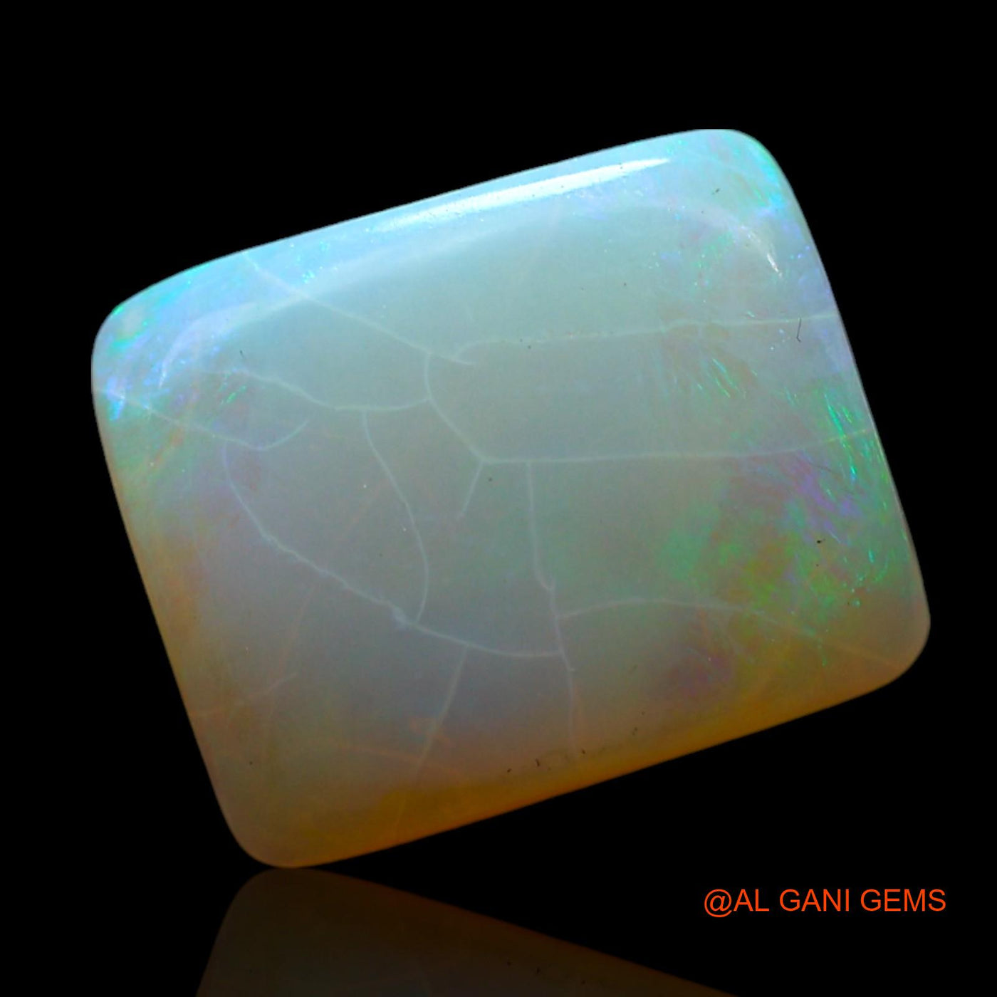 Natural Fire Opal Gemstone 3.00 Cts Loose Square Cabochon From Australia 11x9x3 mm AF-284