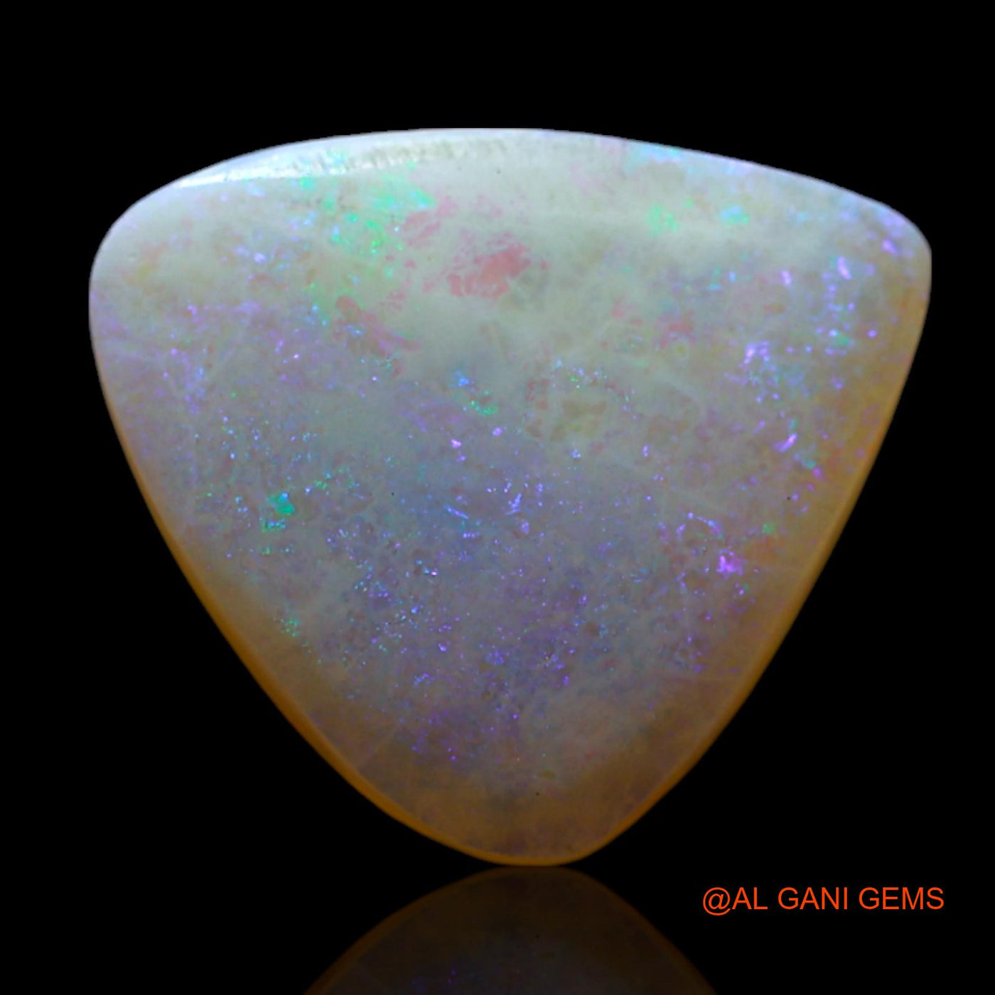 Natural Fire Opal Gemstone 2.00 Cts Loose Trillion Cabochon From Australia 11x10x3 mm AF-285