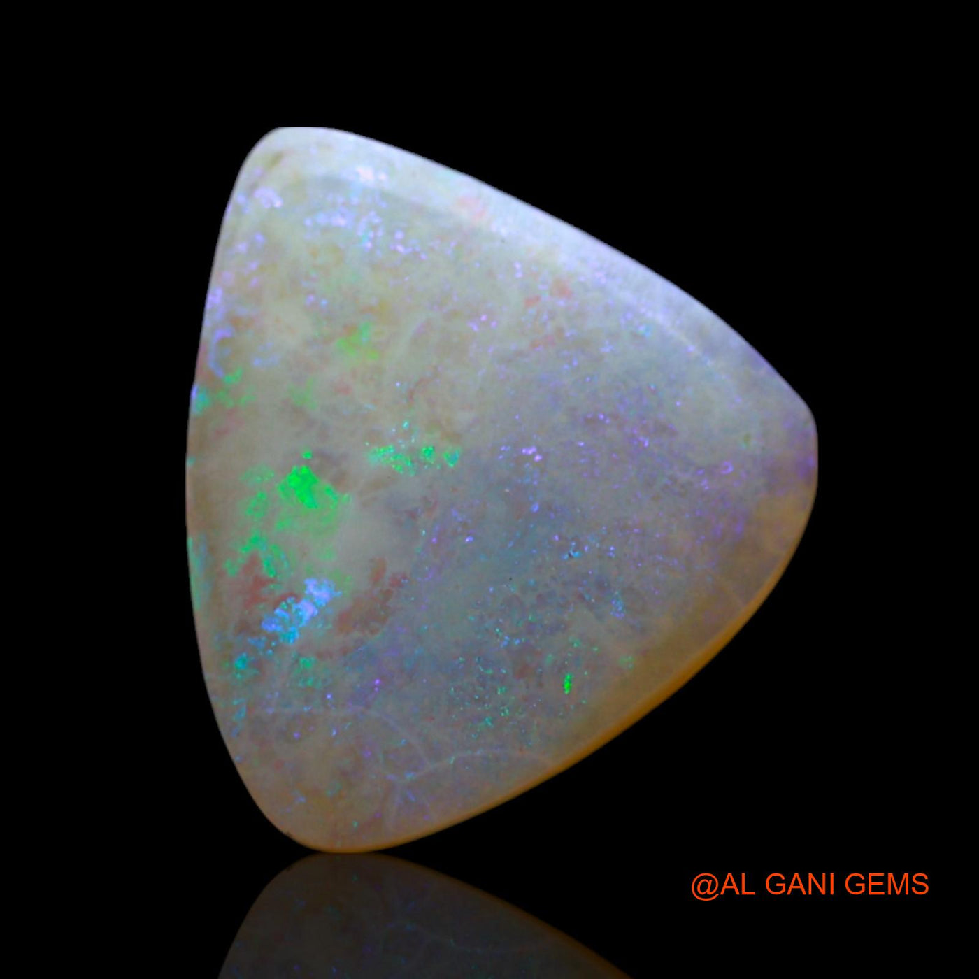 Natural Fire Opal Gemstone 2.00 Cts Loose Trillion Cabochon From Australia 11x10x3 mm AF-285
