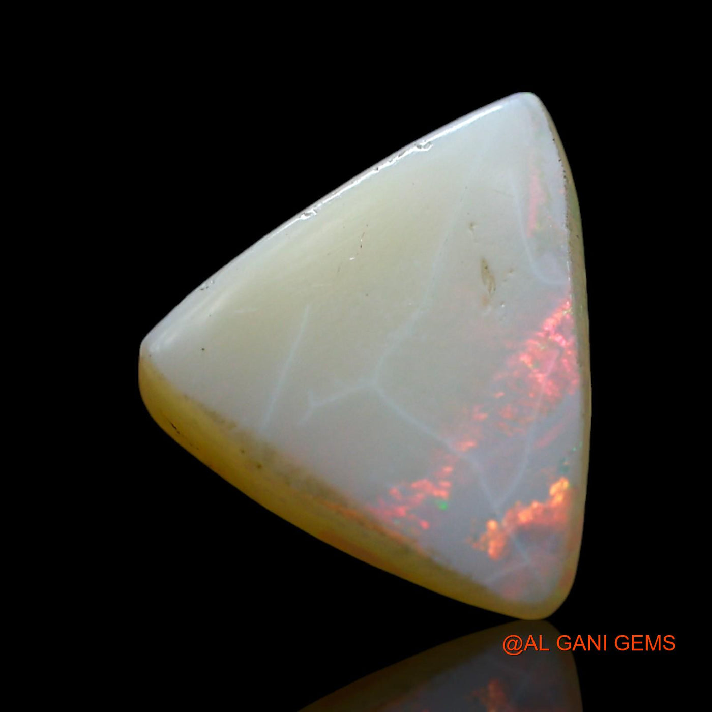 2.00 Cts Natural Australian Fire Opal Trillion Cabochon Loose Gemstone For Jewelry 11x10x3 mm AF-288