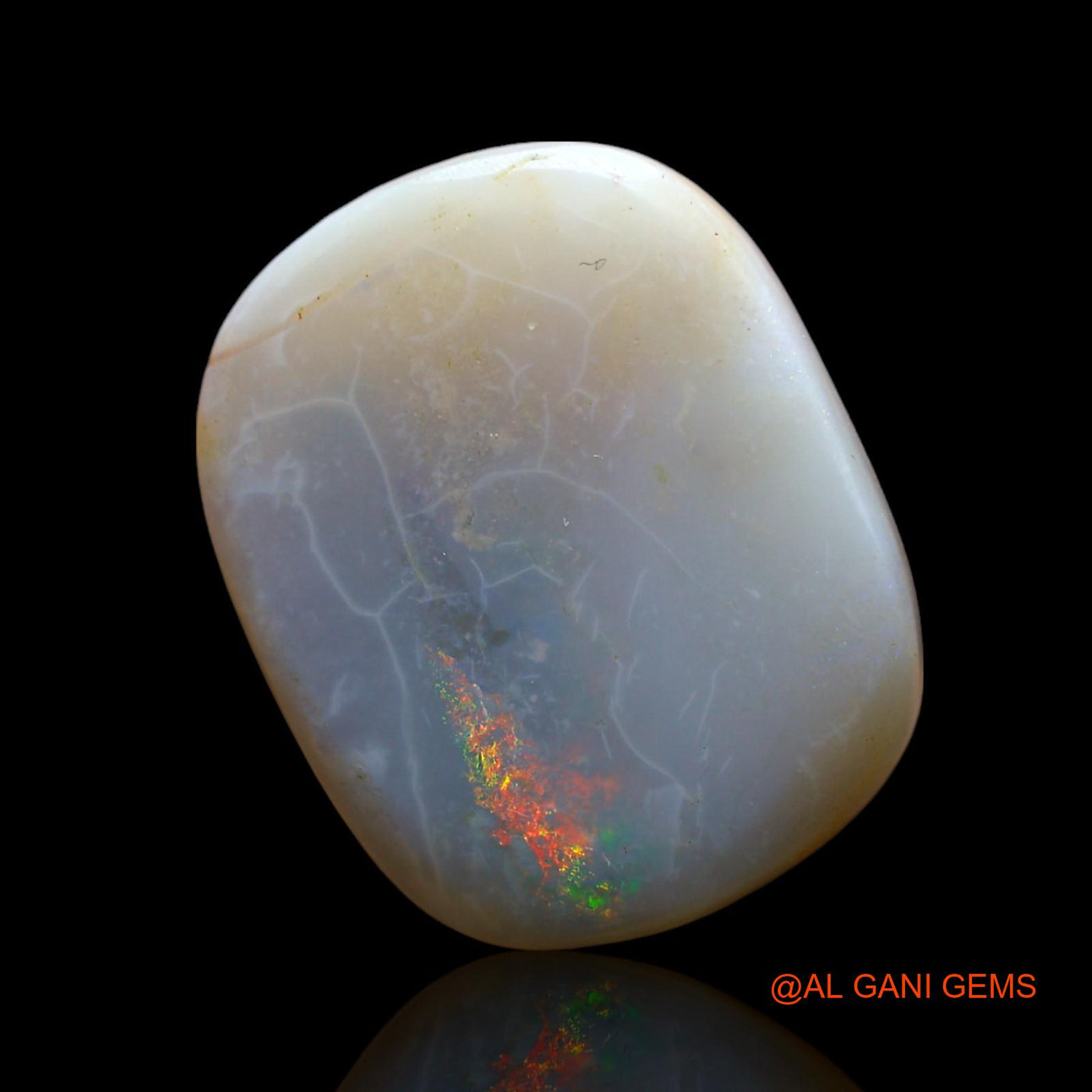 Natural Fire Opal Gemstone 9.00 Cts Loose Oval Cabochon From Australia 18x14x4 mm AF-28