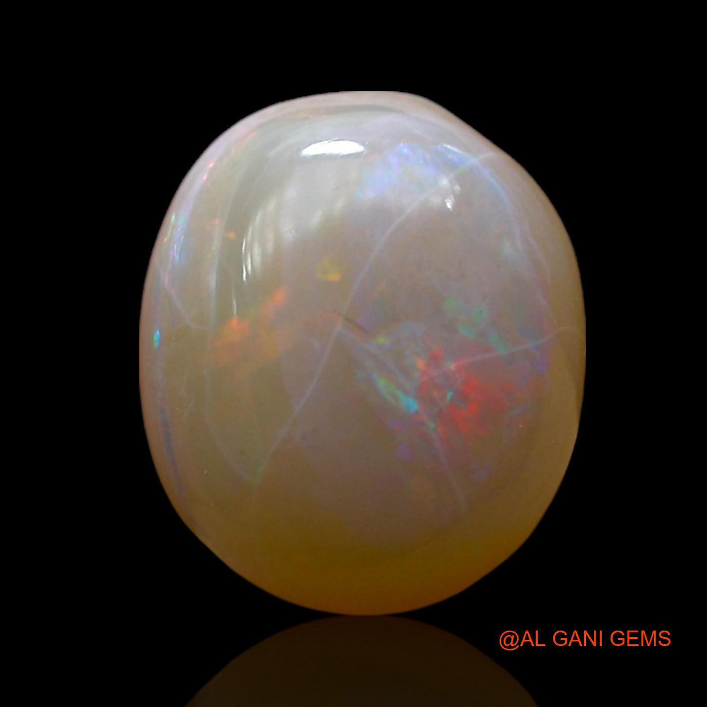 4.00 Cts Natural Australian Fire Opal Loose Gemstone Fancy Cabochon 11x10x6 mm AF-291