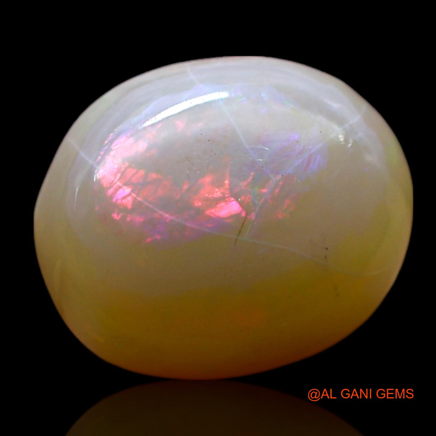 4.00 Cts Natural Australian Fire Opal Loose Gemstone Fancy Cabochon 11x10x6 mm AF-291