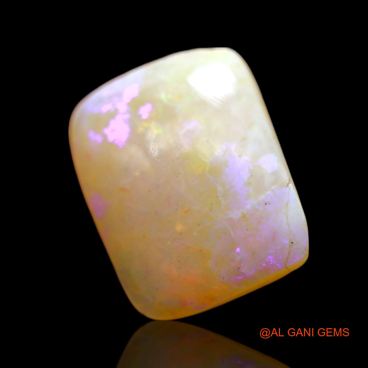 2.00 Cts Natural Australian Fire Opal Loose Gemstone Square Cabochon 11x8x3 mm AF-294