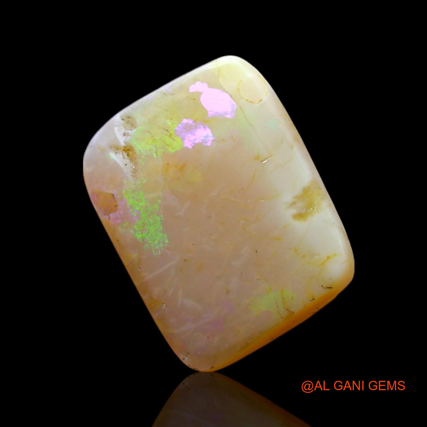 2.00 Cts Natural Australian Fire Opal Loose Gemstone Square Cabochon 11x8x3 mm AF-294
