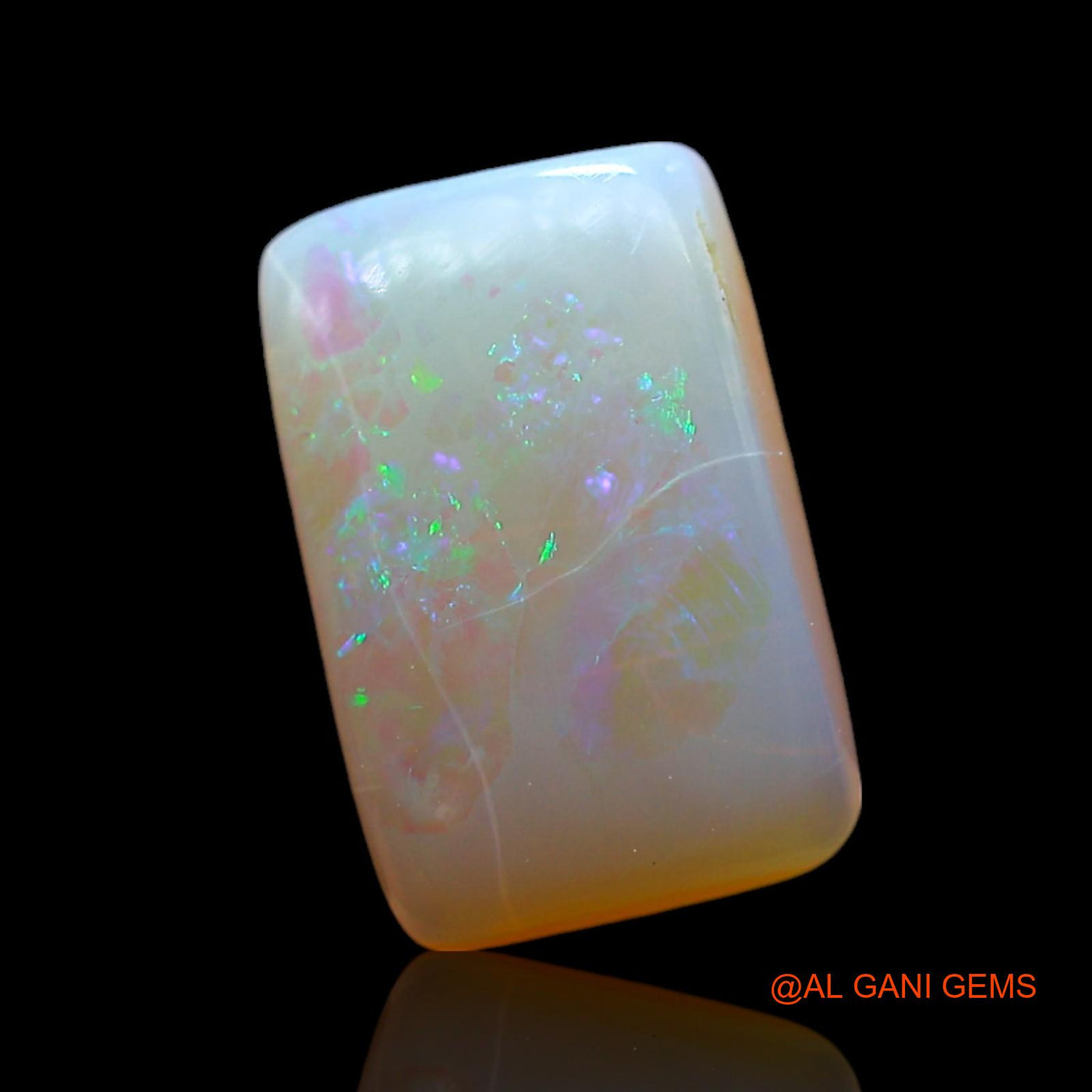 2.00 Cts Natural Australian Fire Opal Loose Gemstone Square Cabochon 11x7x3 mm AF-299