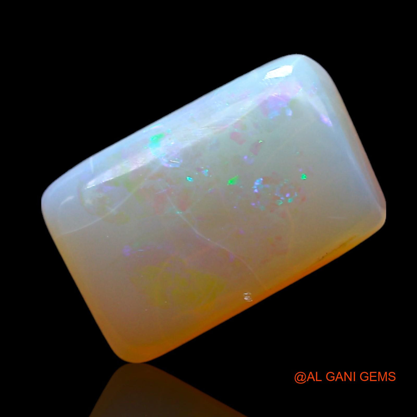 2.00 Cts Natural Australian Fire Opal Loose Gemstone Square Cabochon 11x7x3 mm AF-299