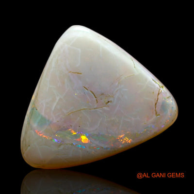 6.00 Cts Natural Australian Fire Opal Loose Gemstone Trillion Cabochon 15x14x4 mm AF-303