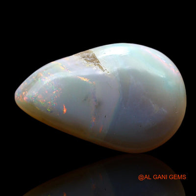 Natural Untreated Fire Opal Loose Gemstone Pear Cabochon From Australia 9.00 Cts 18x11x7 mm AF-304