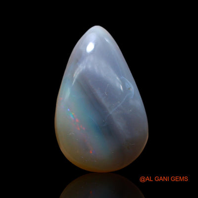 Natural Untreated Fire Opal Loose Gemstone Pear Cabochon From Australia 9.00 Cts 18x11x7 mm AF-304